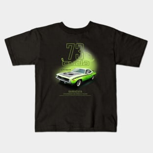 Cuda Plymouth 1973 Kids T-Shirt